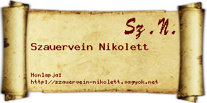 Szauervein Nikolett névjegykártya