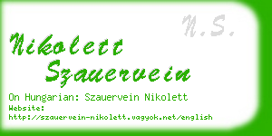 nikolett szauervein business card